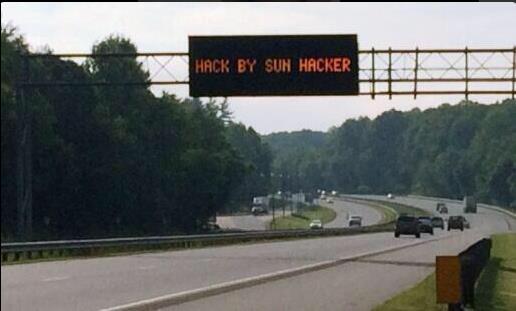 North Carolina Highway Signs Compromised By a Foreign