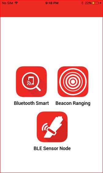 Figure 5-64. Beacon Radar Profile App Launch Screen 3. Click Beacon Ranging.
