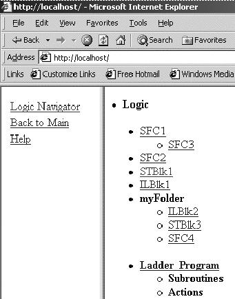 3 Logic Developer - PC Logic Developer - PC Web Access To access the PC logic Site Index To view PC logic remotely 1. Start Internet Explorer. 2.