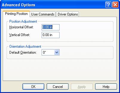 3.1.3 Advanced Options Clicking the [Advanced Options] button allows control of the printer options for which the printer driver does not provide explicit control.