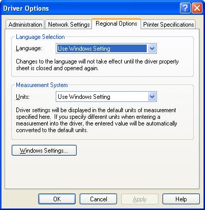 conditions, and various print configurations. Printing Preferences Settings configured in the Printer Options, Driver Options, Font Settings, etc.