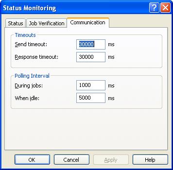Job Verification tab Enables setting the print job monitoring method. When either checkbox is checked, printing is performed while verifying a completion of printing.