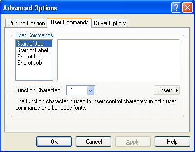 The default setting of the function character is a caret ^ (5EH).