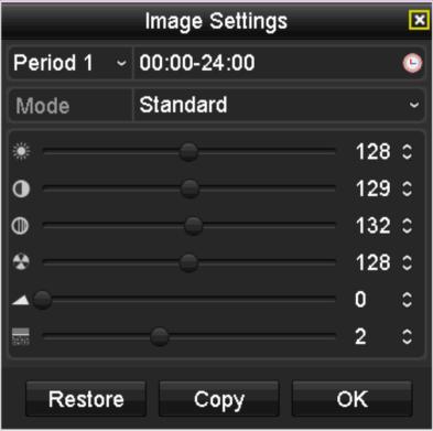 Figure 3. 4 Digital Zoom Image Settings icon can be selected to enter the Image Settings menu.