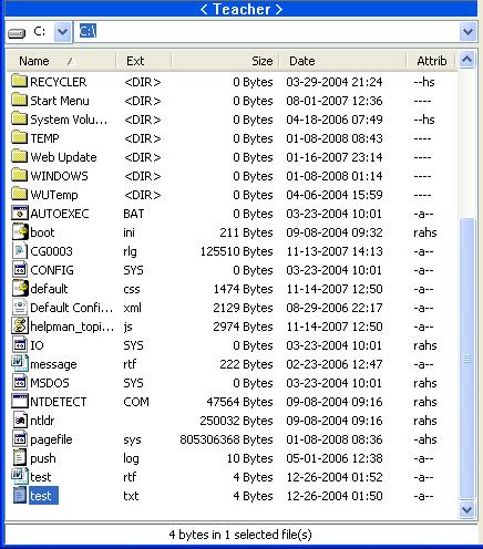 Record Panel The two File manager record panels have identical layout: The top title bars will show <Teacher> in the left record panel and the Student name in the right record panel.