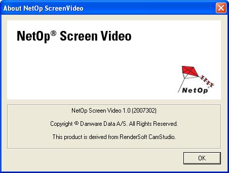 It shows the NetOp screen video version and build number that will be asked for if you request technical support. 3.4.