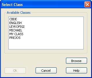NetOp Student The Available classes pane will show the names of responding running Classes. Select one and click OK to connect to it. Click Cancel to Leave class. Click Browse to browse again.