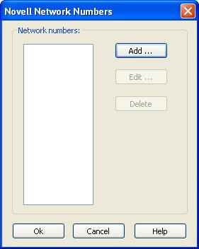 Common Tools The pane will show 8-digit hexadecimal network numbers of remote networks. Add: Click to show this window: Specify an 8-digit hexadecimal network number or edit it and click OK to apply.