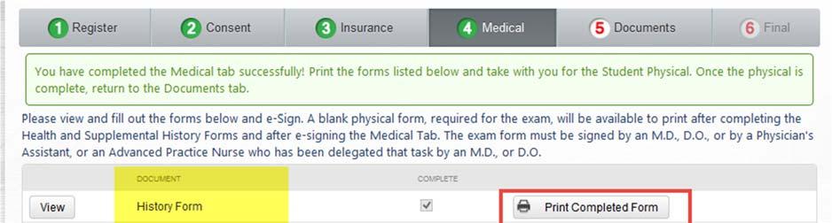 Click the e Sign button, which only becomes available after entering the ParentVUE login.