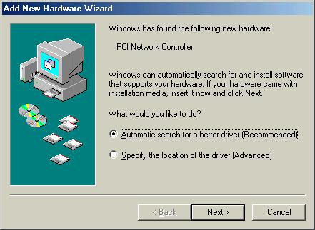 Driver installation for Windows ME Follow the steps below to install the NP5420 11G Wireless PC Card drivers for Windows ME. 1. Insert the NP5420 into a spare PCI slot in your desktop PC.