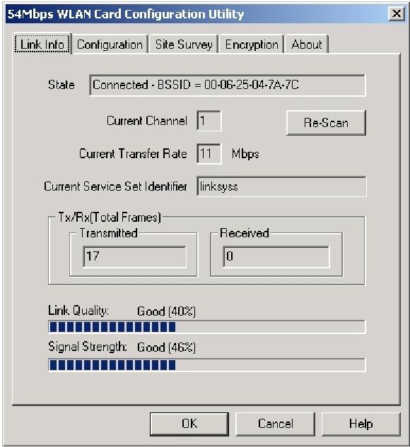 Using the NetComm NP5420 WLAN Utility In Windows 98/2000/ME Wireless LAN Utility icon Icon Meaning Green indicates a connection is linked to a wireless network.