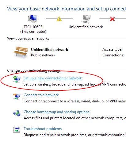a wireless network and click the button