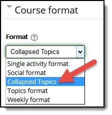 4. From the Format Menu select Collapsed Topics format. 5.
