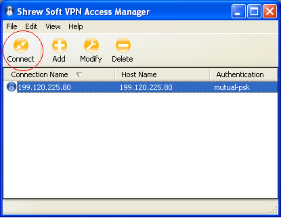 Using the VPN Client Establishing a VPN Connection In order to establish the VPN once