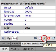 You can change any of the properties of the rule using this window, except for CSS3 rules. CSS3 rules are supported in Dreamweaver CS5 and CS5.