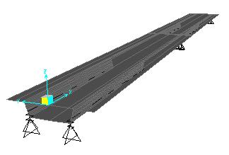 full shell model, whole box-girder section is modeled using shell elements.