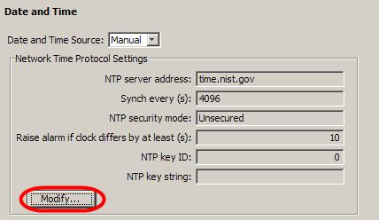4. If setting the Date and Time Source as NTP, click on