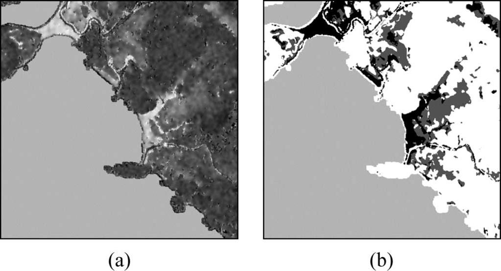 (a) X C1 ;(b)x C2 ;(c)x C3 ;(d)x C4 ;(e)x C5 ; (f) X C6. Fig. 7. Test-site associated with split A (sea pixels are masked).
