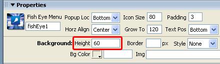 10. Setting the Background Height You can change the height of the background by setting the Background Height in the property inspector. Background Height not set.