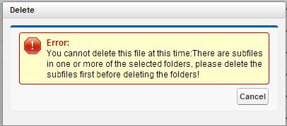 E. Deleting Folders You can delete folders using the same approach mentioned in the "Deleting Files" section. However, there are some limitations for the folders.
