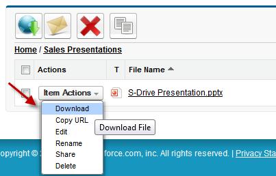 G. Downloading Files There are two ways of downloading files in S-Drive: "Browser Controlled One Click Download" and "Download Manager Download".