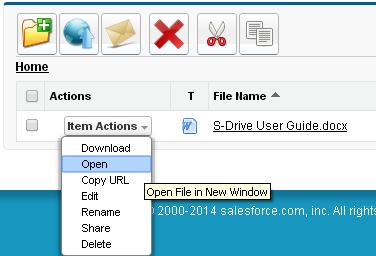 H. Opening Files If you open the files automatically, you should click "Open" link (Figure 43). Figure 43 Notes 1.