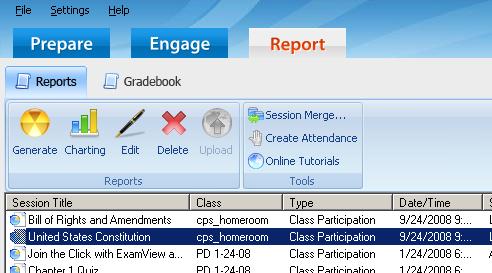 Exporting Grades from CPS: After you have administered an assessment to students through CPS, you can run a report