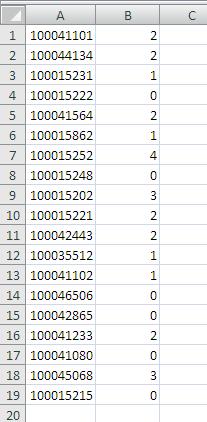 Columns Q-R You must delete Rows 1-13 Once the rows and columns have been deleted your file should look similar