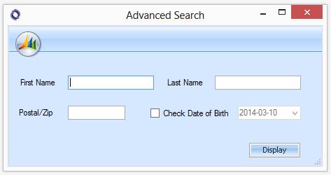 If still no match is found when searching for an Entity than a blank form can be automatically displayed to create a New Entity.