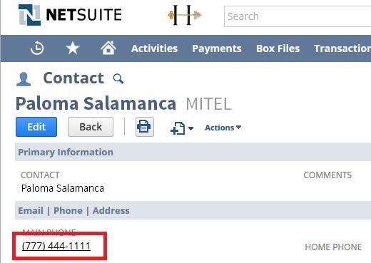 Mitel Phone Manager 7.7.8 NetSuiteCRM+ Overview This describes the features that are available when integrating with NetSuite CRM+ hosted in the Cloud.