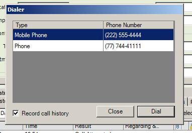 Mitel Phone Manager Selecting any of the rows and clicking Dial or double clicking the row will cause the selected number to be called.