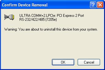 This will remove the hardware, COM ports and all registry entries from your computer. Keep the device installed. 8.