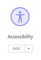 You can run accessibility checks using the Full Check command, and the results will appear in an Accessibility Checker panel for review.