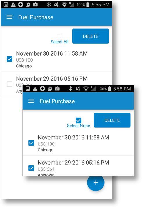 Manage Fuel Purchases Manage Fuel Purchases DriverConnect lets you manage your fuel purchases. You can add, view, edit, and delete purchases from the Fuel Purchase screen.