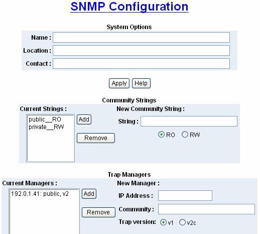 SNMP Trap Managed Ethernet port Link down/up.