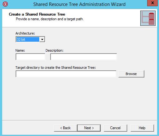Shared resource trees Creating a shared resource tree 42 3 Select the type of Shared resource tree as Fast Restore SRT. Note: Creating legacy type SRT is not supported on boot server 7.6.1.