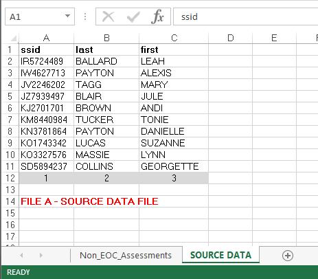 V-Lookup Reports may come back with NO student names V-Lookup is an easy way to import names quickly.