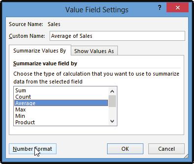 Change Your PivotTable Field Settings to Summarize the Data in Different Ways From the Default, Such as Average, Minimum, Maximum or Even Custom Settings In a PivotTable, you can change how data is