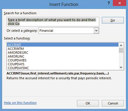 How to Use the Insert Function Dialog Box to Insert Functions and to Quickly Get Help on How the Selected Function Works Excel is packed with hundreds of built-in functions.