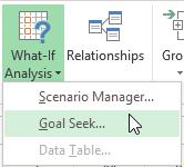 Using the Goal Seek Function to Help Determine How to Get Your Desired Result The Goal Seek function is used to determine an input value when the end result is already a known factor.