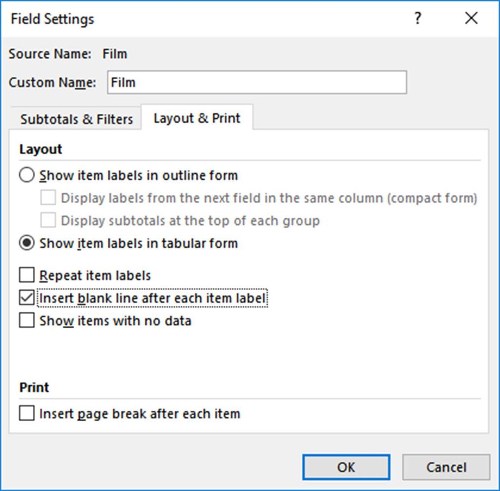 MASTERING MICROSOFT EXCEL PIVOTTABLES How to Customize PivotTable Report Field Settings Did you know that you can apply other formatting properties to a report via the Field Settings dialog box?