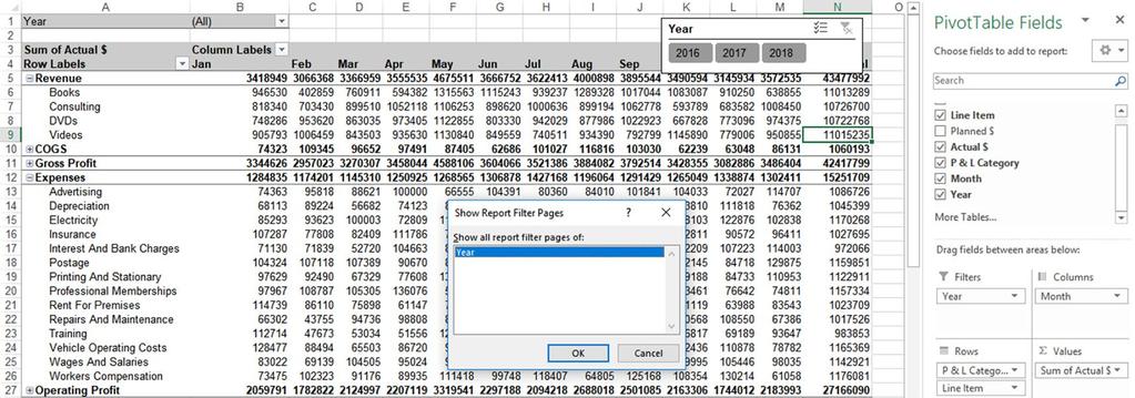 years of data, you can add a Slicer for Year