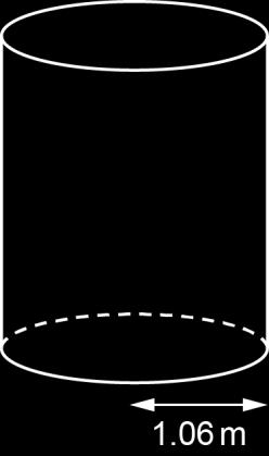 12 Weight is measured in newtons (N). A cylinder of ice of weight 5940 N rests on a horizontal surface. The base of the cylinder has radius 1.06 m.