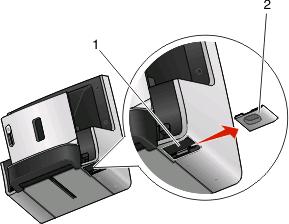 Use the 13 USB port Connect the printer to a computer using a USB cable. Warning Potential Damage: Do not touch the USB port except when plugging in or removing a USB cable or installation cable.