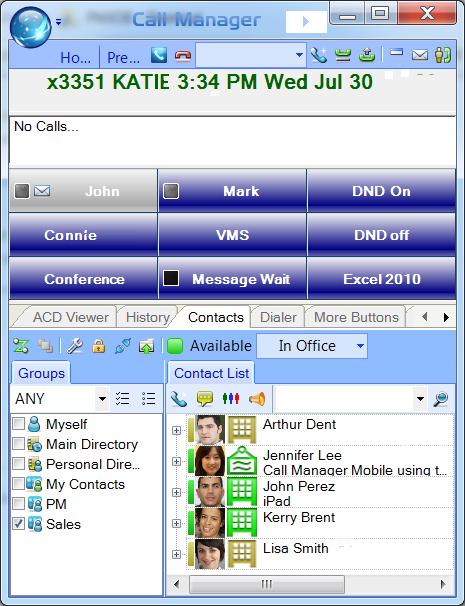 Call Manager for Windows Call Manager for Windows Call Manager for Windows version 8.2.