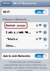 Enter the default password 12345678 for the network to connect to the FlashAir.
