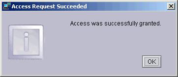 Figure 29 Access Request Succeeded When access is granted, the IBM Director Server will immediately initiate an Inventory