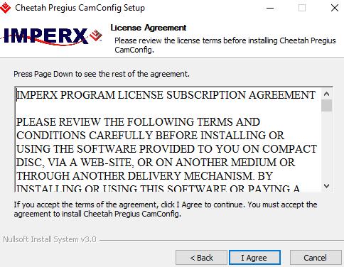 When the License Agreement screen appears, read the agreement and click I Agree. 3.