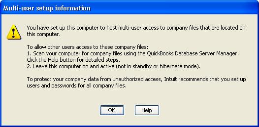 QuickBooks displays the dialog seen in Figure 14, asking you to confirm your decision.