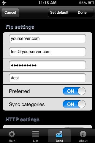 If you choose Sync categories option all tracks will be saved in appropriate category on your Ftp server at the same way as on your device.